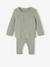Set met shirt en broek voor baby's van tricot gechineerd lichtgrijs+leigrijs+saliegroen+wit - vertbaudet enfant 
