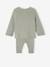 Set met shirt en broek voor baby's van tricot gechineerd lichtgrijs+leigrijs+saliegroen+wit - vertbaudet enfant 