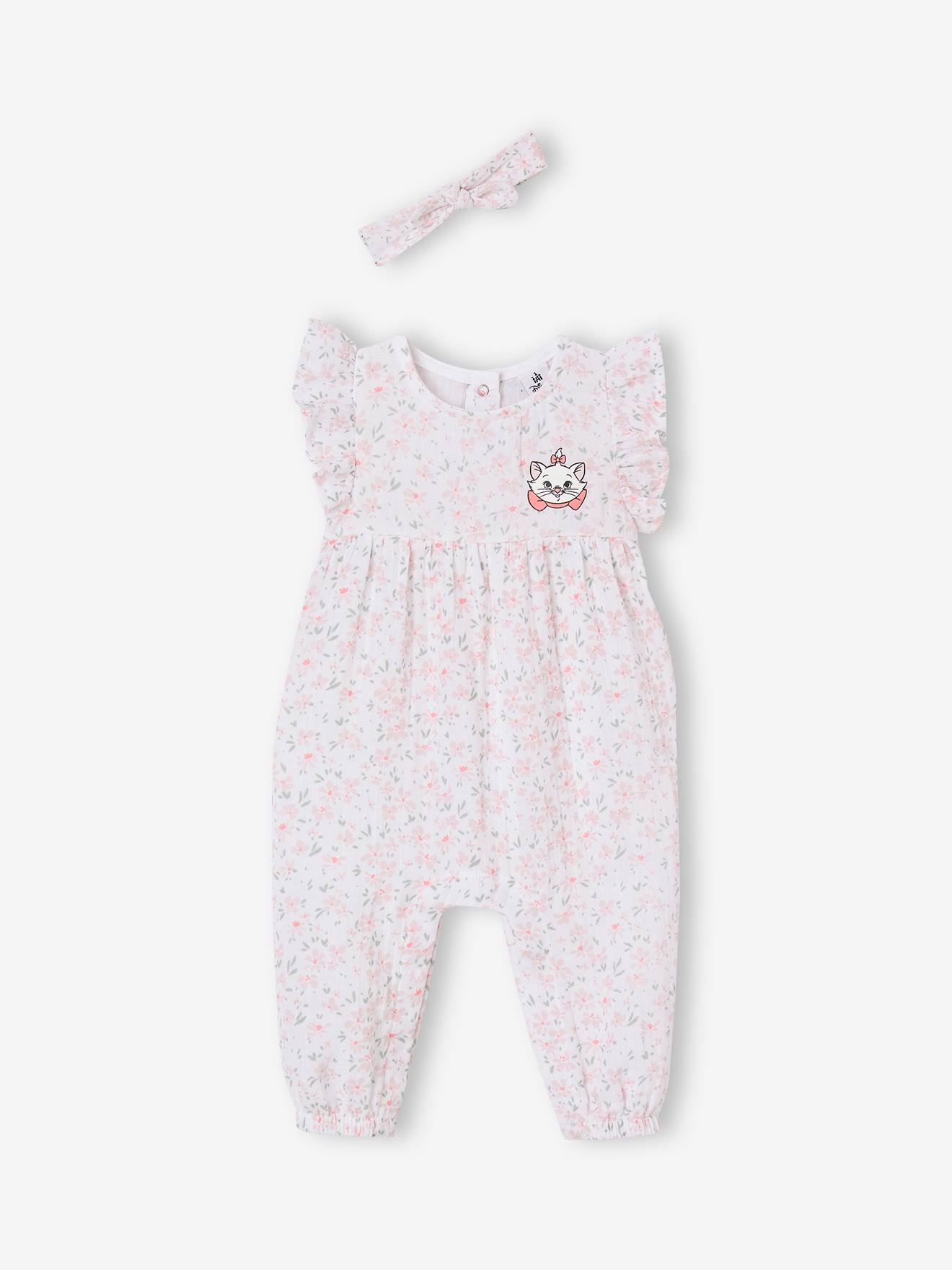 DISNEY ANIMALS jumpsuit en haarband Marie de Aristokatten ecru