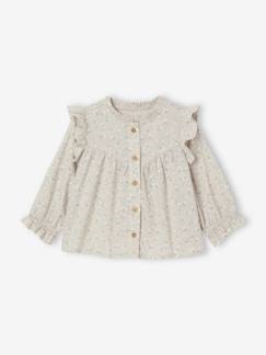 Baby-Overhemd, blouse-Babyblouse met ruches