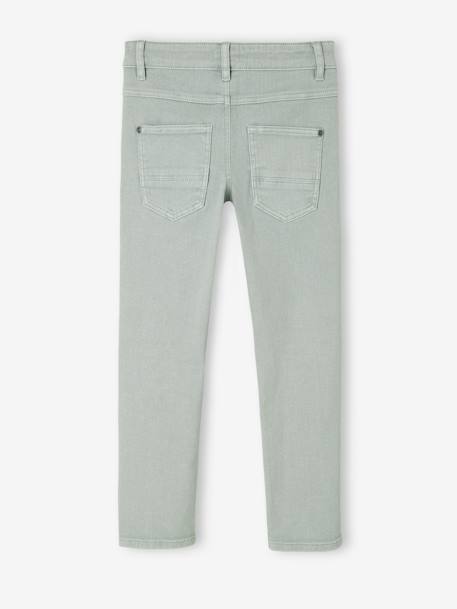 Gekleurde slim MorphologiK FIN jongens beige+grijsblauw+leiblauw+nachtblauw+smaragdgroen+terracottategel - vertbaudet enfant 