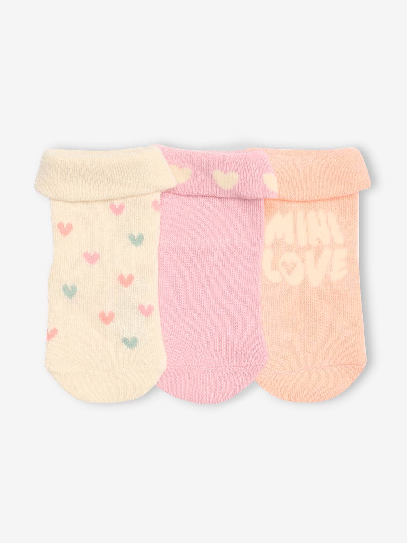 Set van 3 paar sokken Baby love ecru