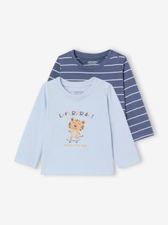 Baby-T-shirt, souspull-Set van 2 babyshirts met lange mouwen