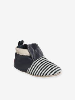 Schoenen-Baby schoenen 17-26-Tweekleurige elastische babyschoentjes van zacht leer
