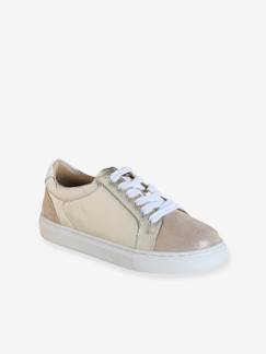 Schoenen-Meisje shoenen 23-38-Sneakers, gympen-Leren kindersneakers met veters
