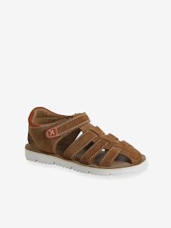 Schoenen-Sandalen met klittenband van leer voor kinderen, kleuterschoolcollectie