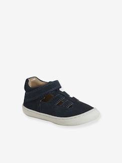 Schoenen-Baby schoenen 17-26-Loopt jongen 19-26-Babysandalen met klittenbandsluiting van leer voor de eerste stapjes