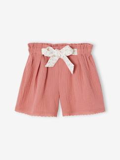 Meisje-Short-Meisjesshort van katoengaas