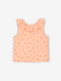 Baby-T-shirt, souspull-Bedrukt babyhemdje met ruches aan de kraag