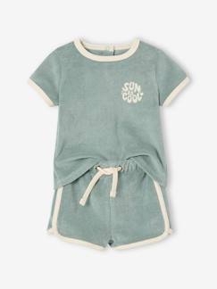 Baby-Babyset-Badstoffen babyset met T-shirt en short