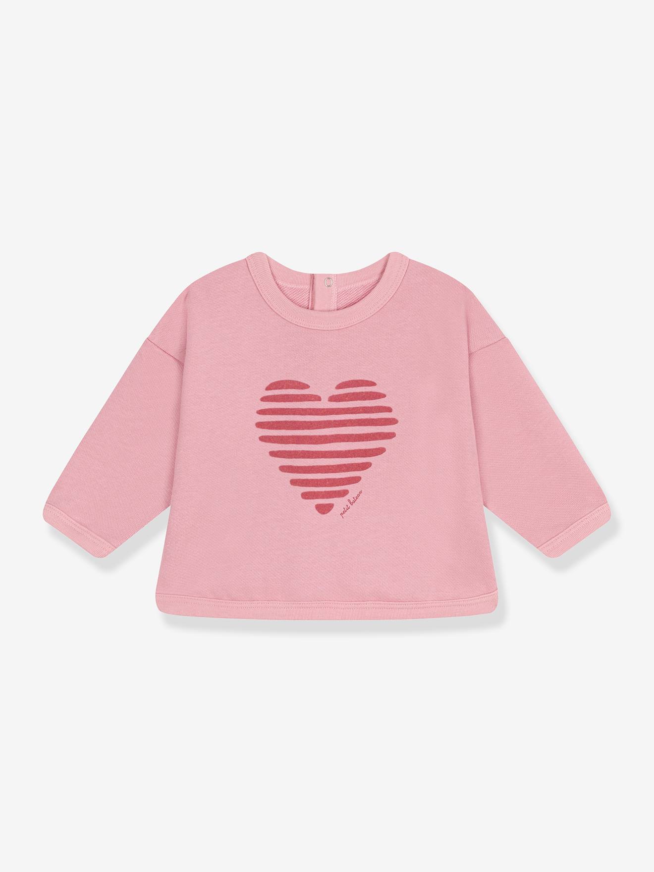 PETIT BATEAU katoenen baby sweat rozen afbeelding