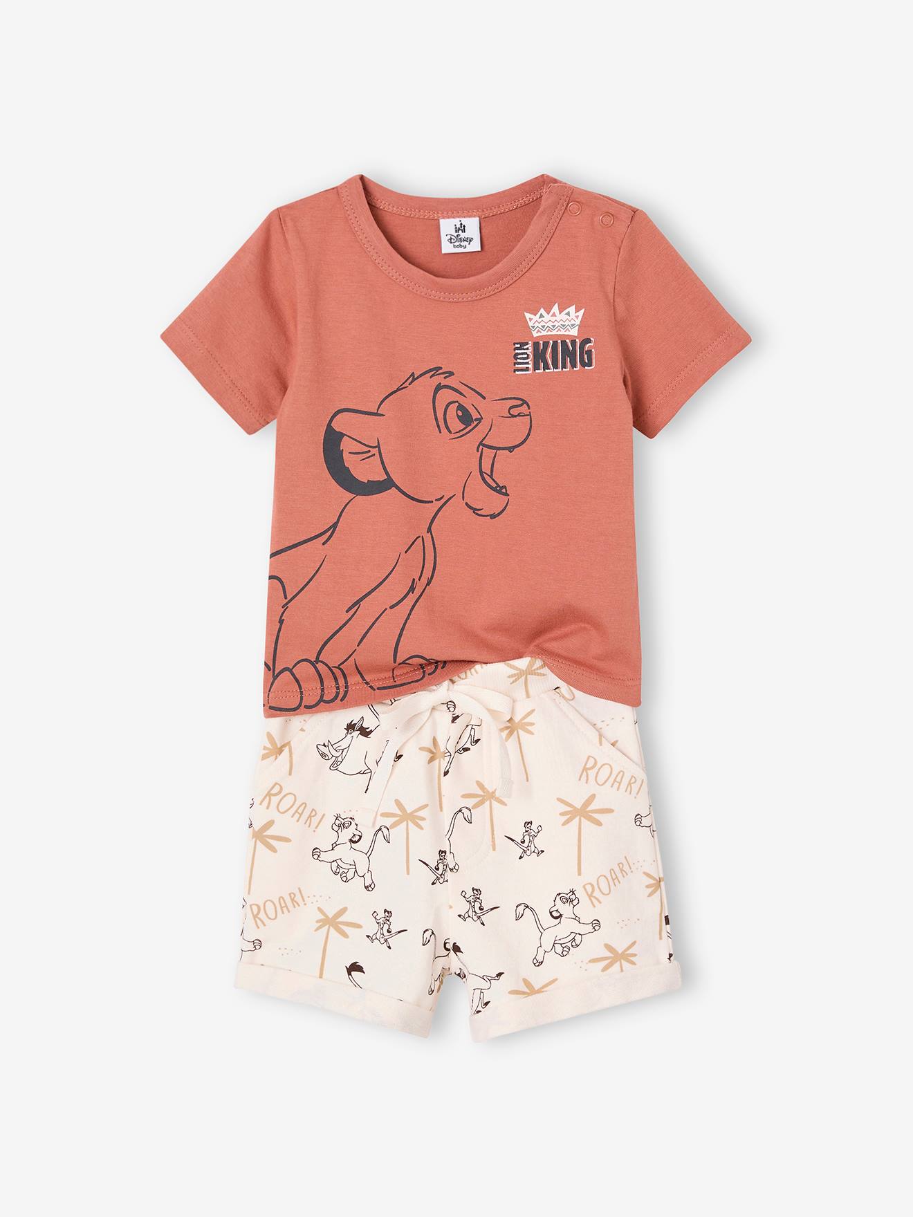 Baby-Set: T-Shirt & Shorts Disney KÖNIG DER LÖWEN roest