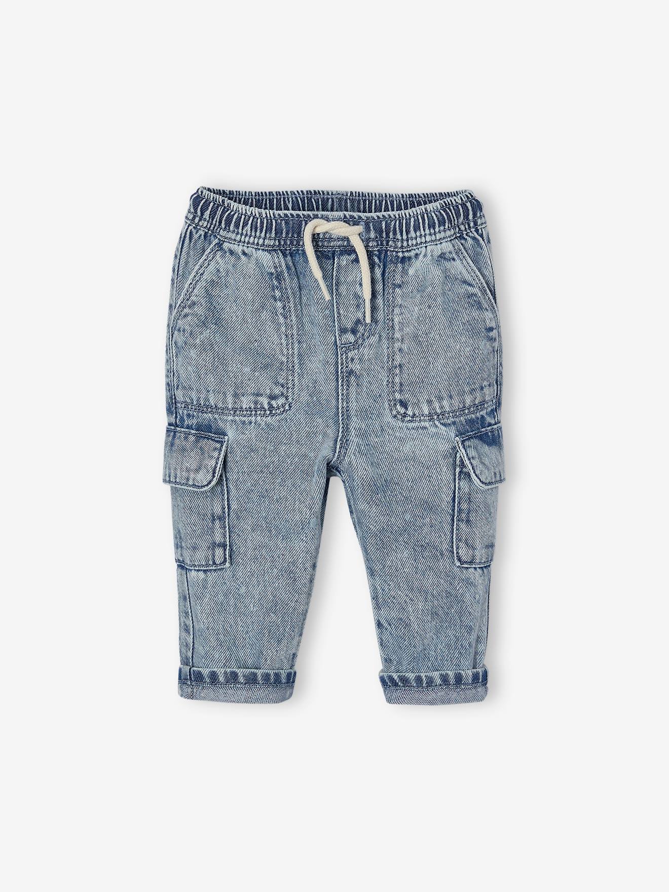 Baby battlejeans met elastische taille double stone
