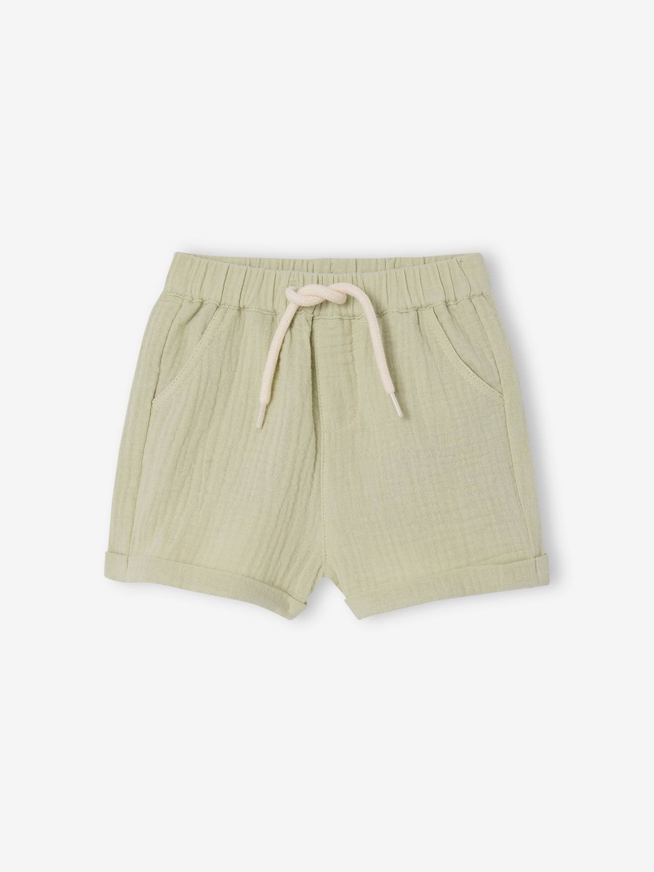 Babysweater van katoengaas pistache