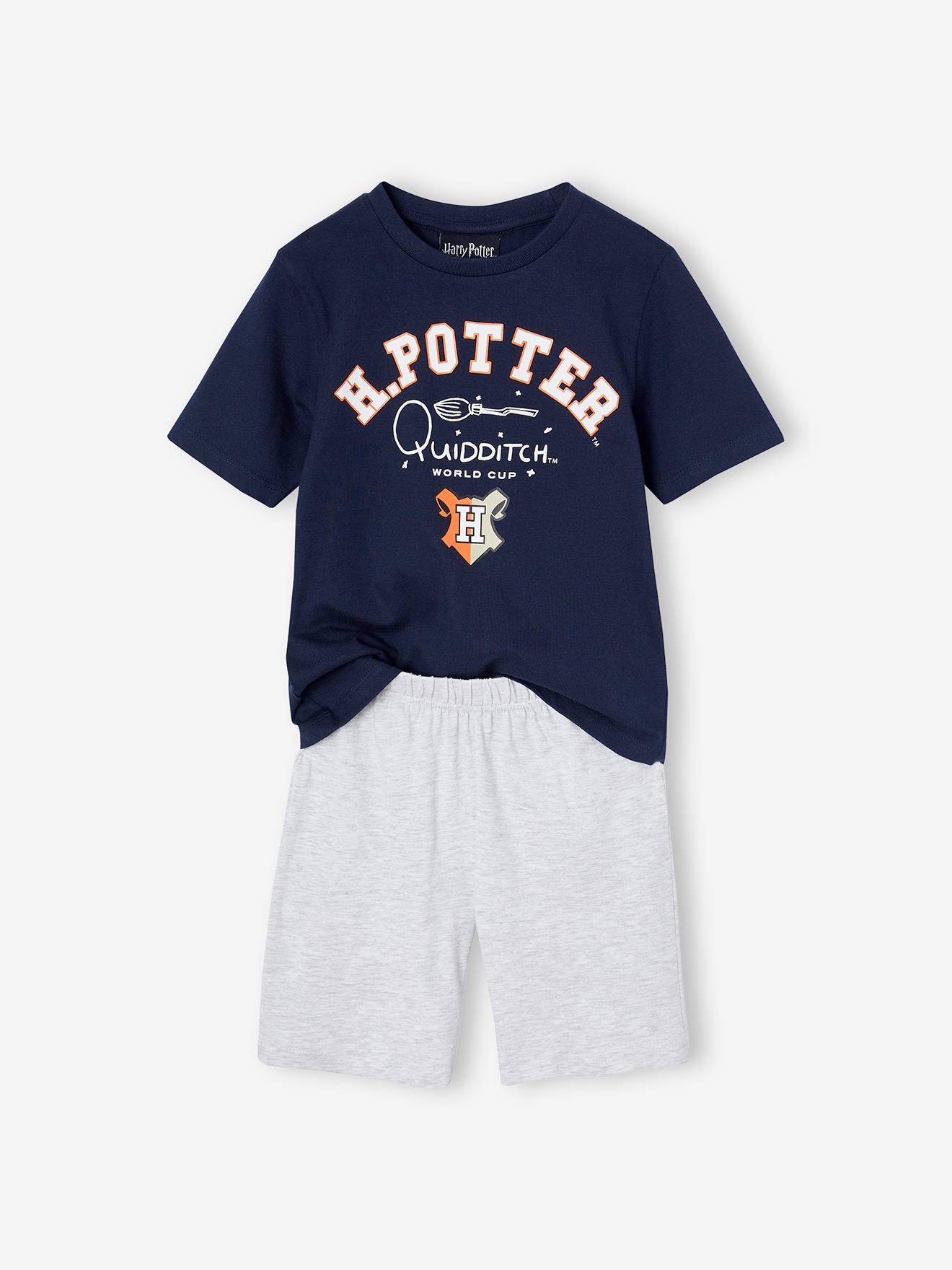 Kinder Sommer-Schlafanzug HARRY POTTER mit Quidditch-Print marineblauw