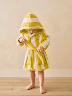 Baby-Badcape, badjas-Badjas voor baby's met strepen TRANSAT capsule familie, te personaliseren, met gerecycled katoen