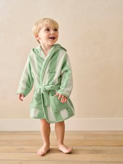 Baby-Badcape, badjas-Badjas voor baby's met strepen TRANSAT capsule familie, te personaliseren, met gerecycled katoen