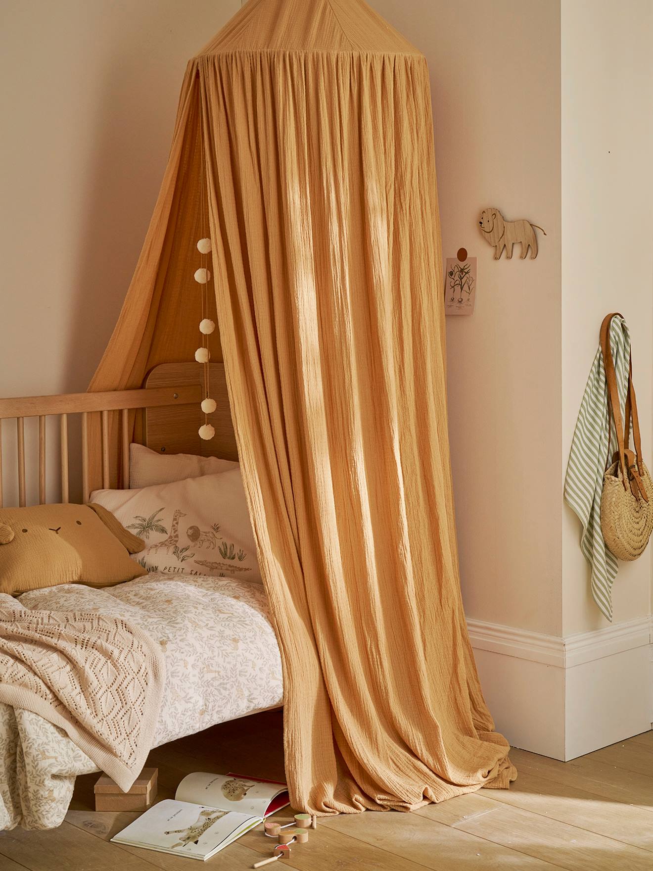 Katoengaas bedframe EAU DE ROSE kaneel
