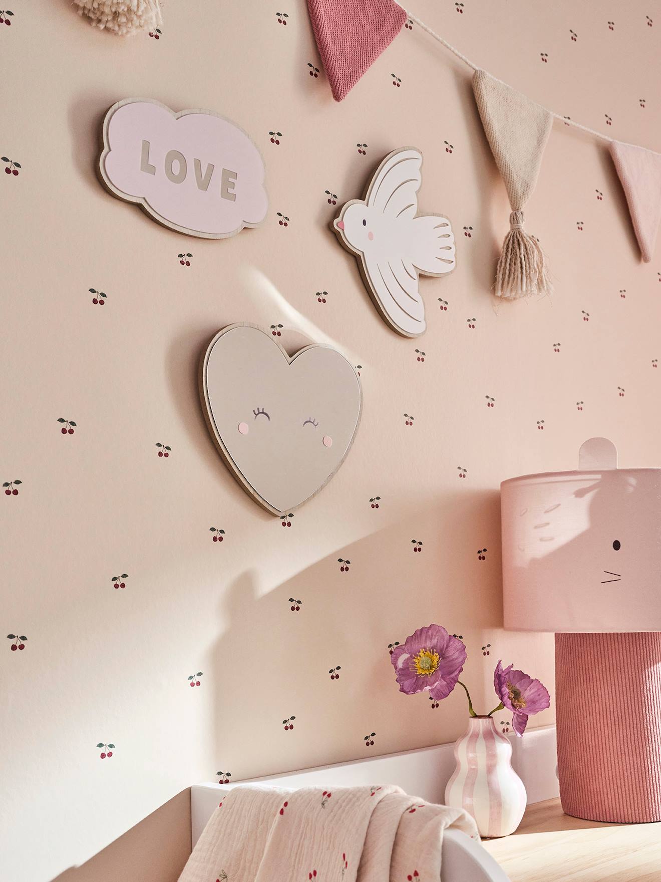 Set van 3 muurdecoraties beige