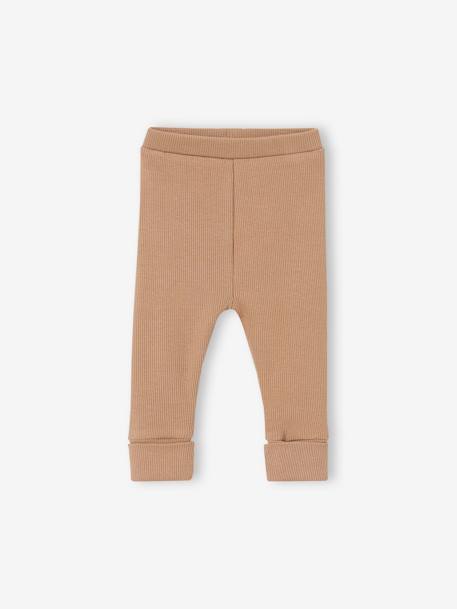 Lange legging voor baby's BASICS beige+cacao+marineblauw+rozen - vertbaudet enfant 