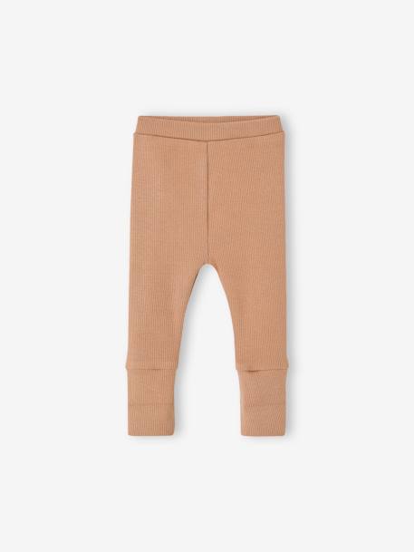 Lange legging voor baby's BASICS beige+cacao+marineblauw+rozen - vertbaudet enfant 