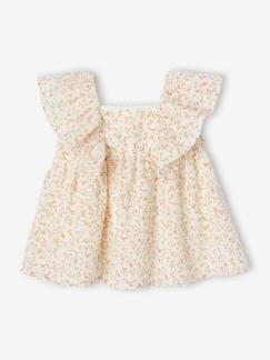 Baby-Rok, jurk-Ceremoniejurk met bloemen voor baby's met vlindermouwen