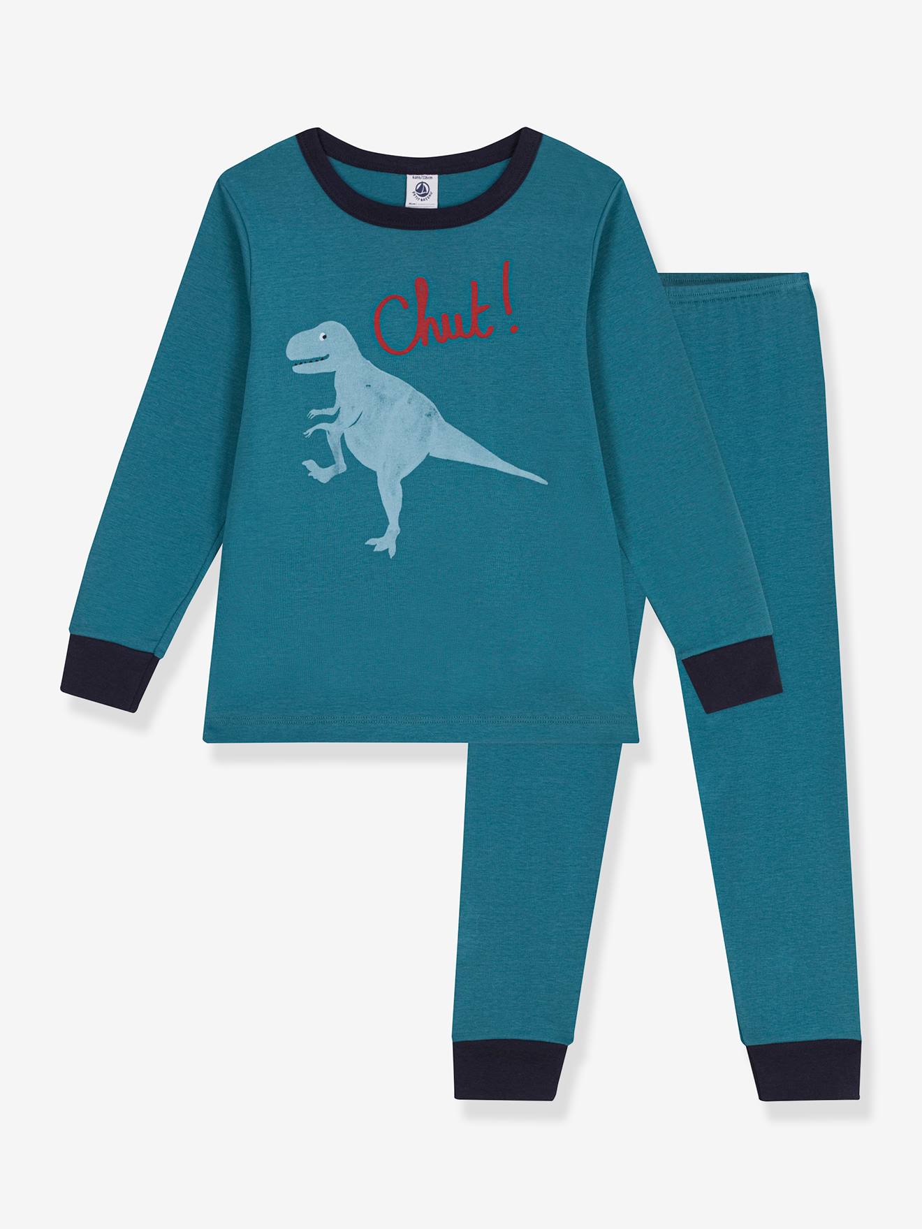 Pyjama kind dinosaurus PETIT BATEAU petrolblauw