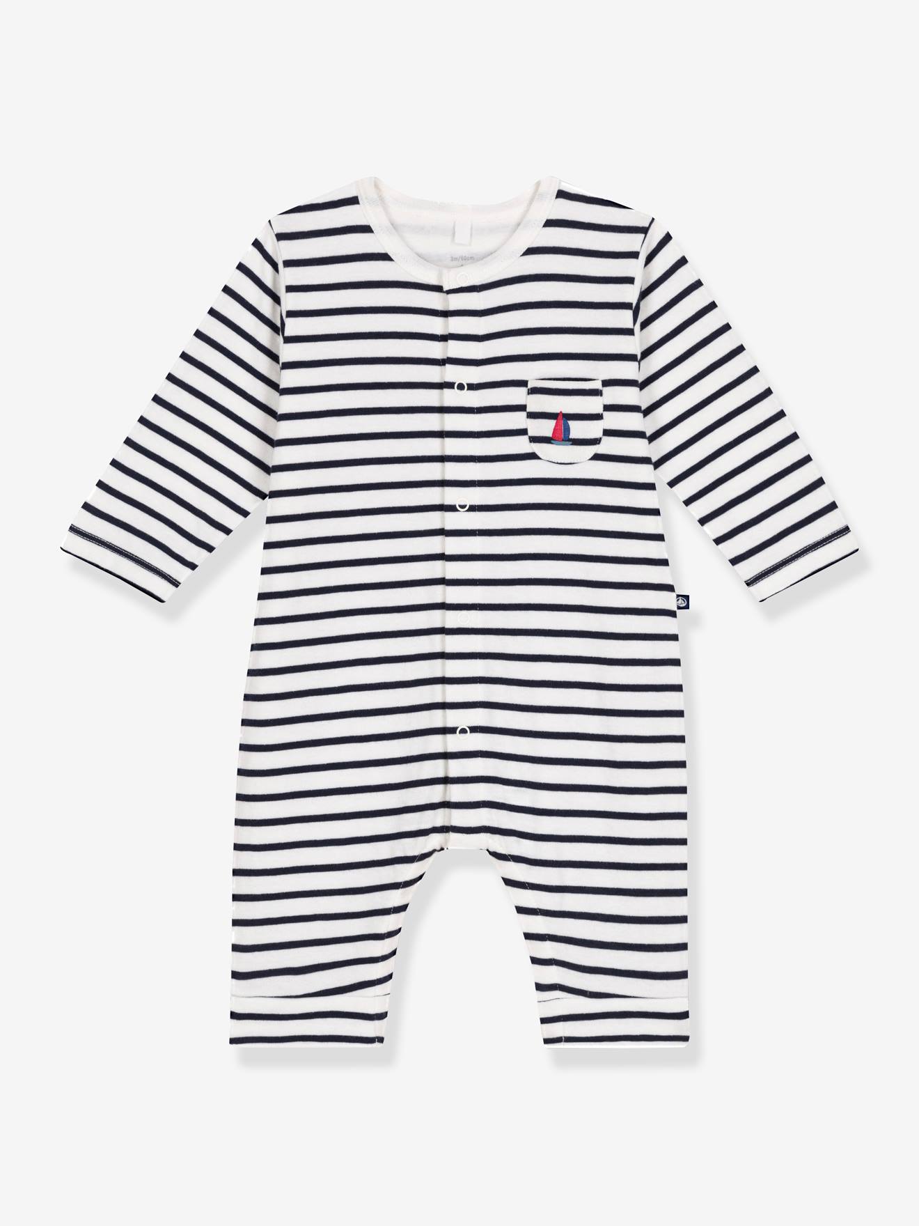Lange romper van Petit Bateau marineblauw afbeelding