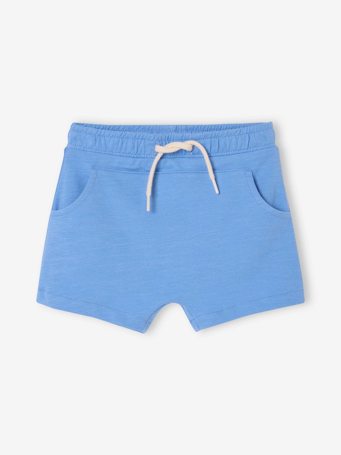 Fleece bermuda voor babyjongens blauw