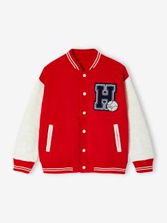 Jongens-Teddy-sweatshirt in fleece voor jongens met lusbadge.