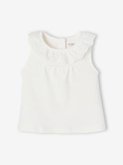 Baby-T-shirt, souspull-T-shirt voor speciale gelegenheden met geborduurd kraagje voor babymeisjes