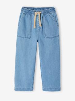 Meisje-Rechte jeans met losse pasvorm, eenvoudig aan te trekken