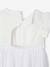 Ceremoniejurk met twee materialen in broderie anglaise en tule voor meisjes wit - vertbaudet enfant 
