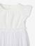 Ceremoniejurk met twee materialen in broderie anglaise en tule voor meisjes wit - vertbaudet enfant 