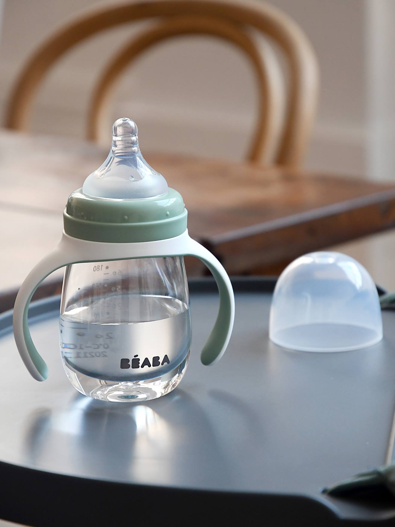 Rietjesbeker (300 ml) BEABA saliegroen afbeelding