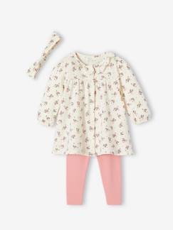 Baby-Babyset-Babyset jurk + legging + haarband