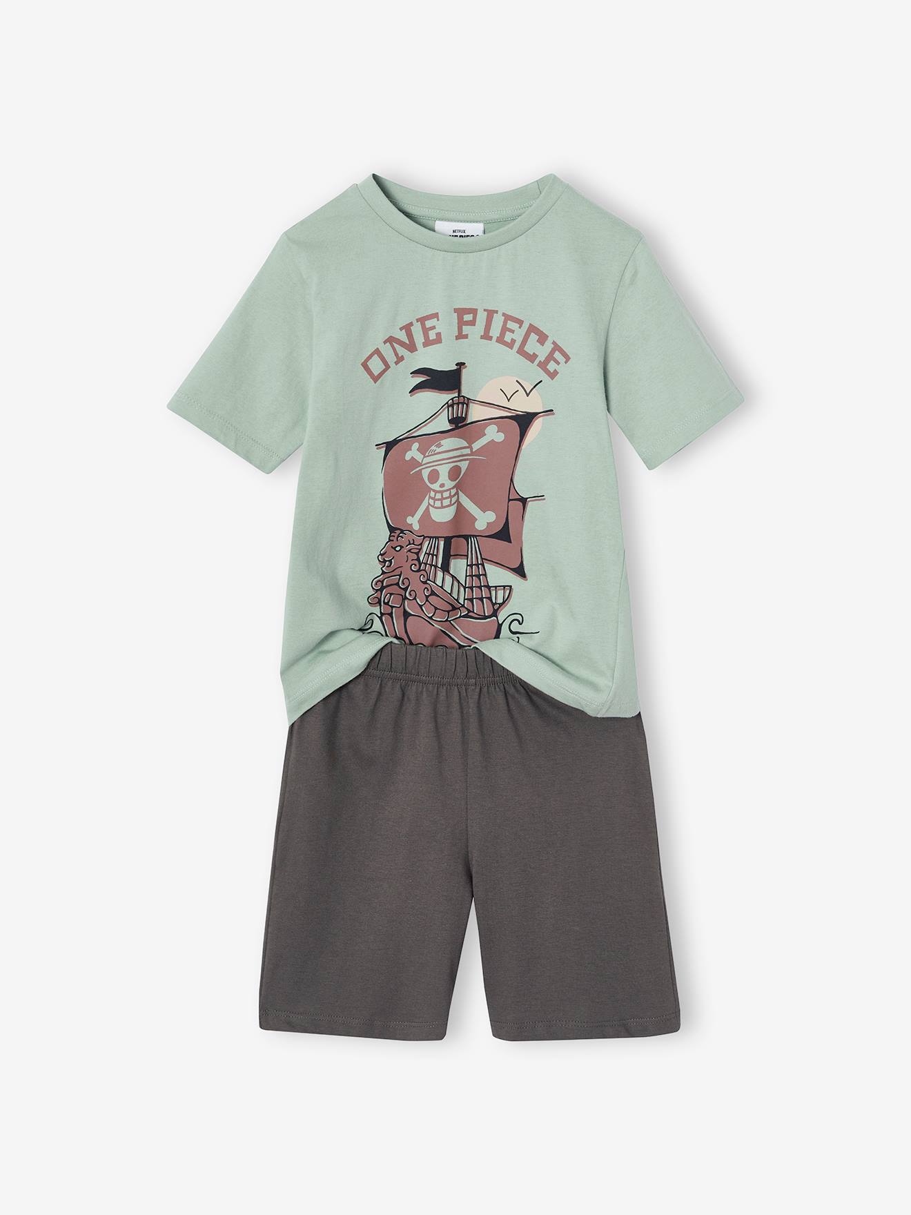 Pyjashort One Piece® met twee kleuren blauwgroen