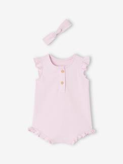 Baby-Babyset-Geboorteset combishort en hoofdband