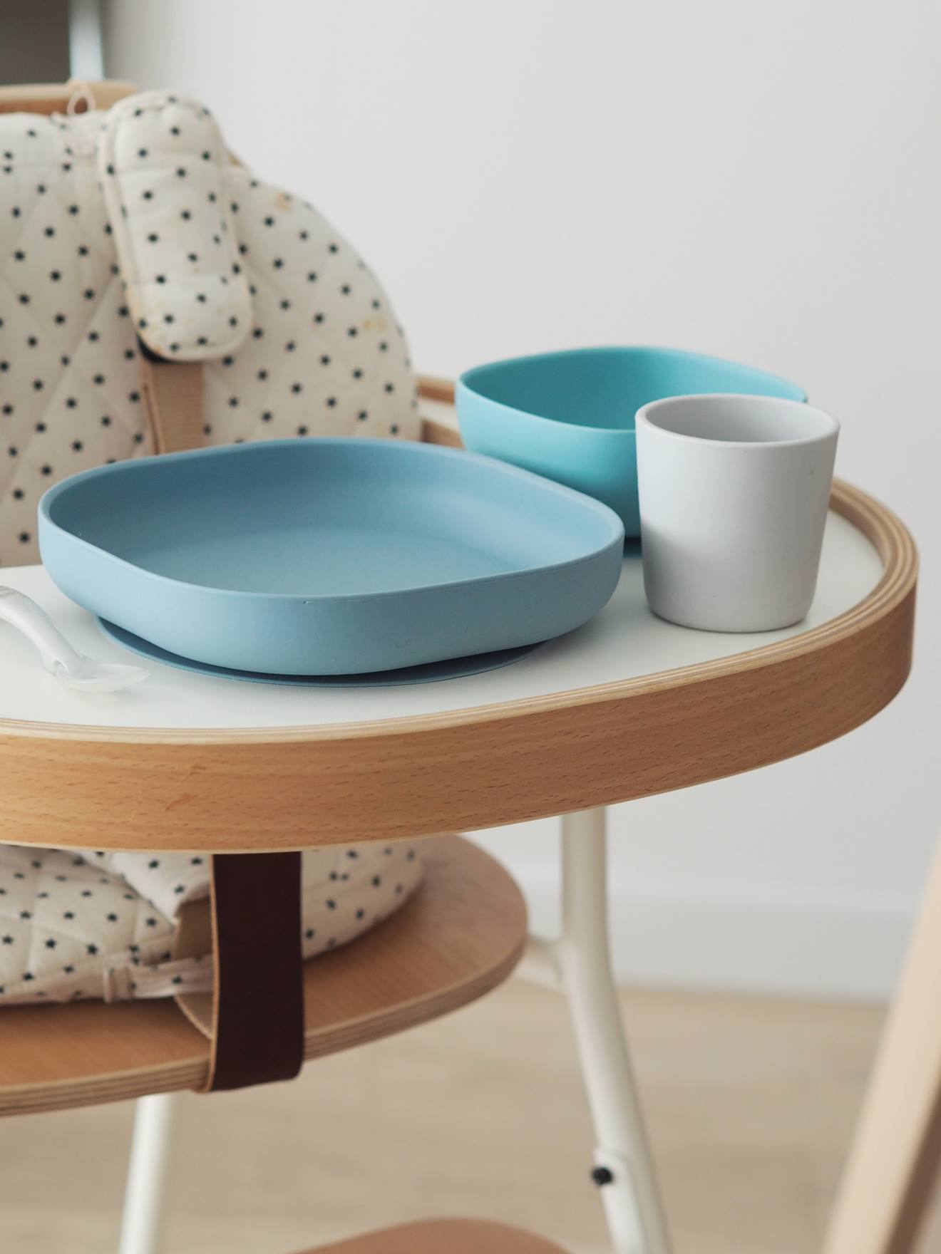 Serviesset 4 items silicone BEABA night blue