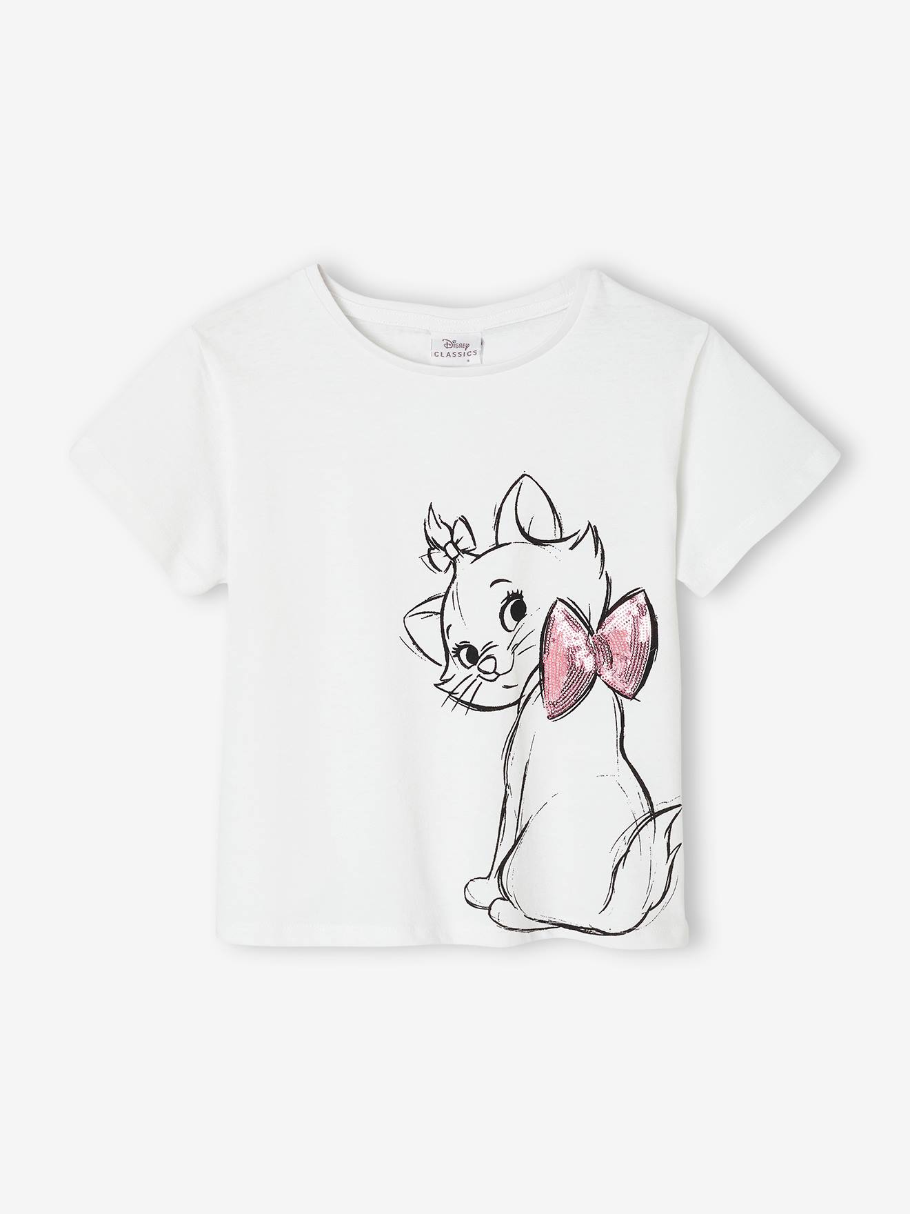 T-shirt DISNEY® Marie de Aristocats wit afbeelding