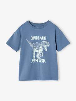 Jongens-T-shirt, poloshirt, souspull-T-shirt-Jongensshirt met dinomotief