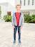 Gekleurde slim fit MorphologiK MEDIUM jongens beige+grijsblauw+groen+leiblauw+nachtblauw+smaragdgroen+terracottategel - vertbaudet enfant 