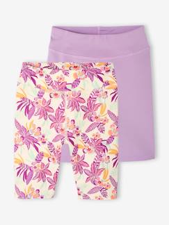 -Set van 2 technische fietsshorts voor meisjes