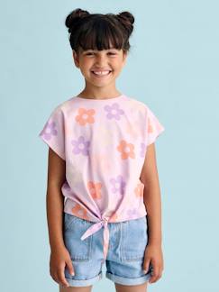 Meisje-Gestreept T-shirt voor meisjes met sierstrik