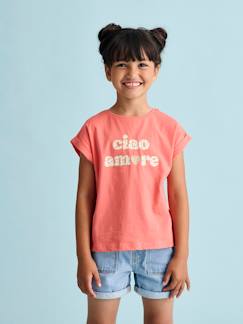 Meisje-Meisjesshirt met bloemenmotief