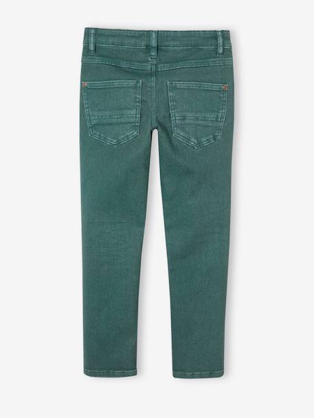 Gekleurde slim MorphologiK FIN jongens beige+grijsblauw+leiblauw+nachtblauw+smaragdgroen+terracottategel - vertbaudet enfant 