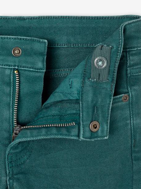 Gekleurde slim fit MorphologiK MEDIUM jongens beige+grijsblauw+groen+leiblauw+nachtblauw+smaragdgroen+terracottategel - vertbaudet enfant 