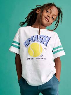 -Sportshirt voor jongens met tennismotief