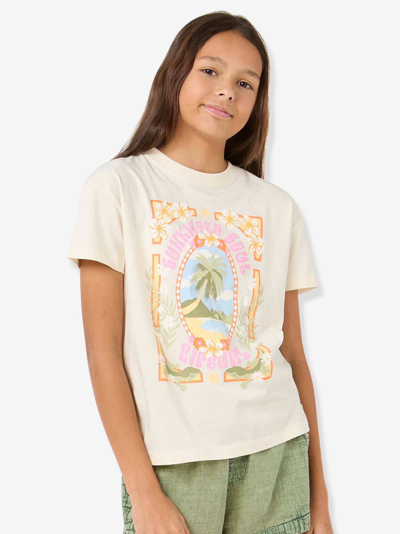 T-shirt ISLAND BLISS RIP CURL ecru afbeelding
