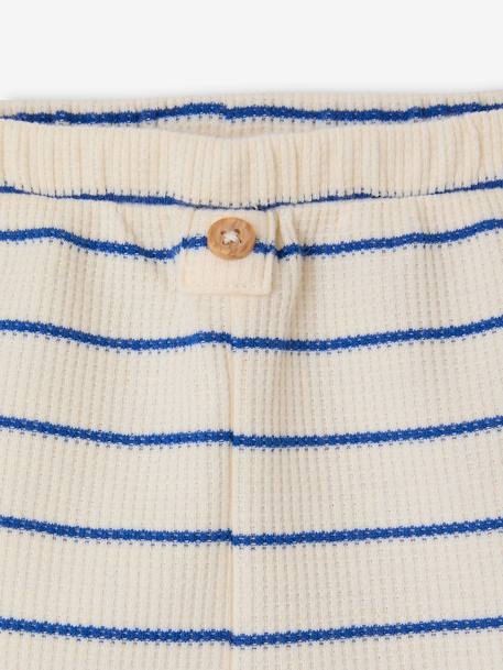 Geboorteset honingraatmotief T-shirt en short ecru - vertbaudet enfant 